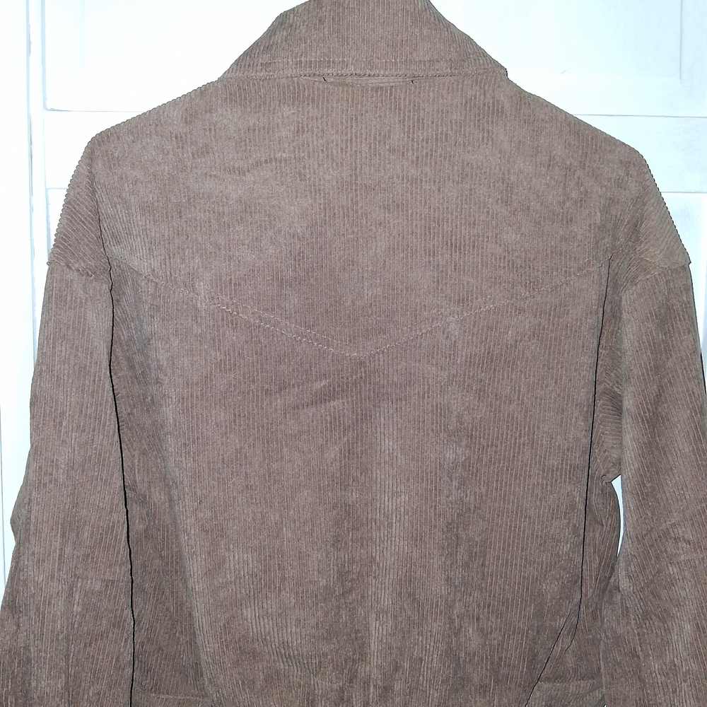 MINE Taupe Corduroy Short Moto Jacket - Picture 11 of 12